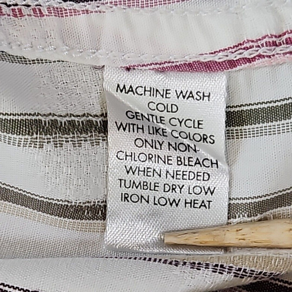 Calvin Klein Shirt Men's XXL Striped Textured Long Sleeve Y2K Boho Modern Fit - Picture 11 of 14